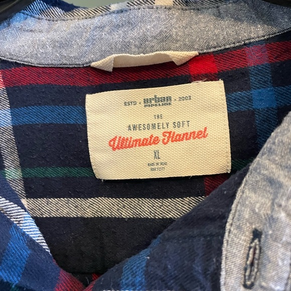 Urban pipeline flannel men’s long sleeve shirt - Picture 3 of 3